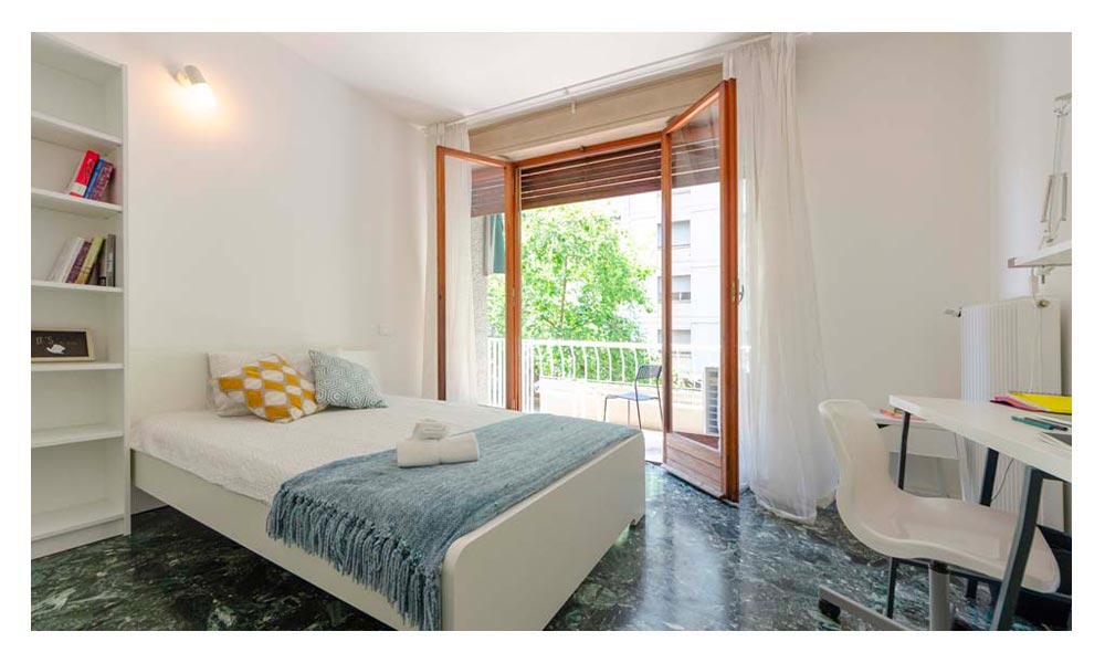 vista della suite matrimonale con terrazzo privato