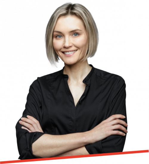 Donna professionista con le braccia incrociate