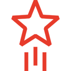 Icona di una stella simbolo di valorizzazione